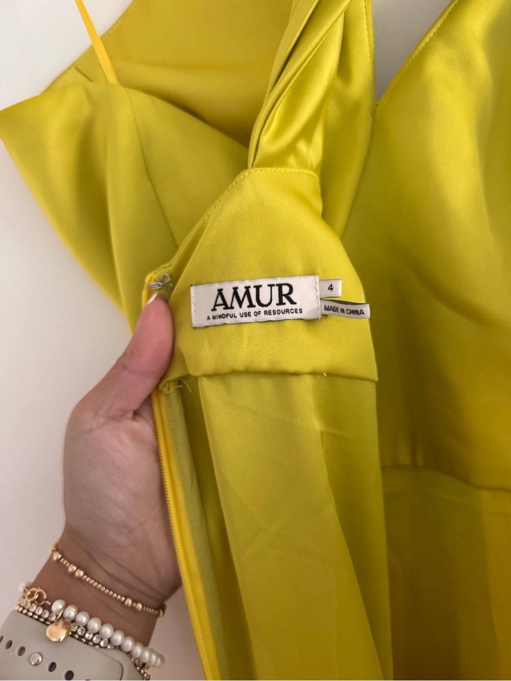 AMUR Allen Strappy Gown, Green - Picture 7 of 11